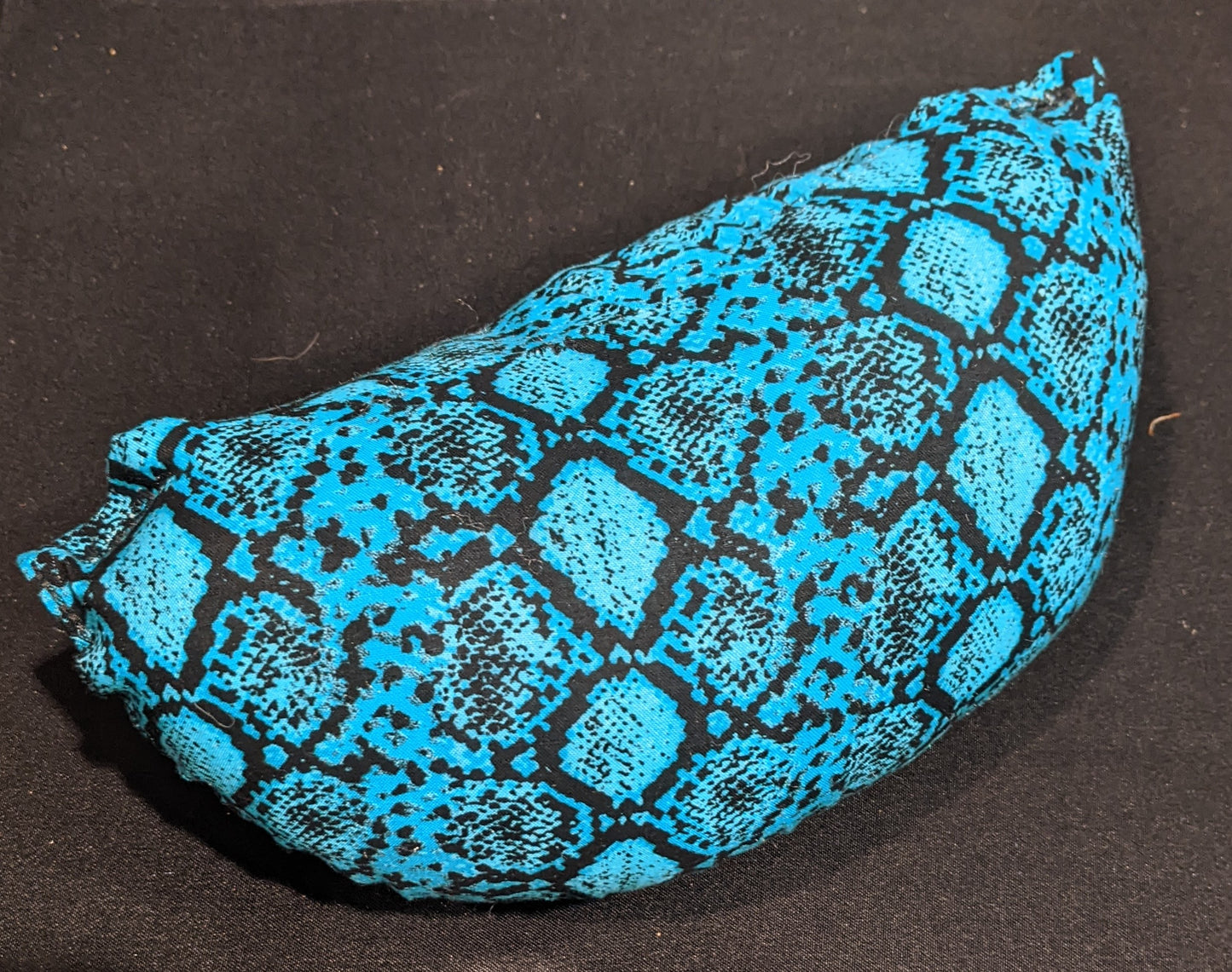 Bustle Pillow - Snakeskin Blue