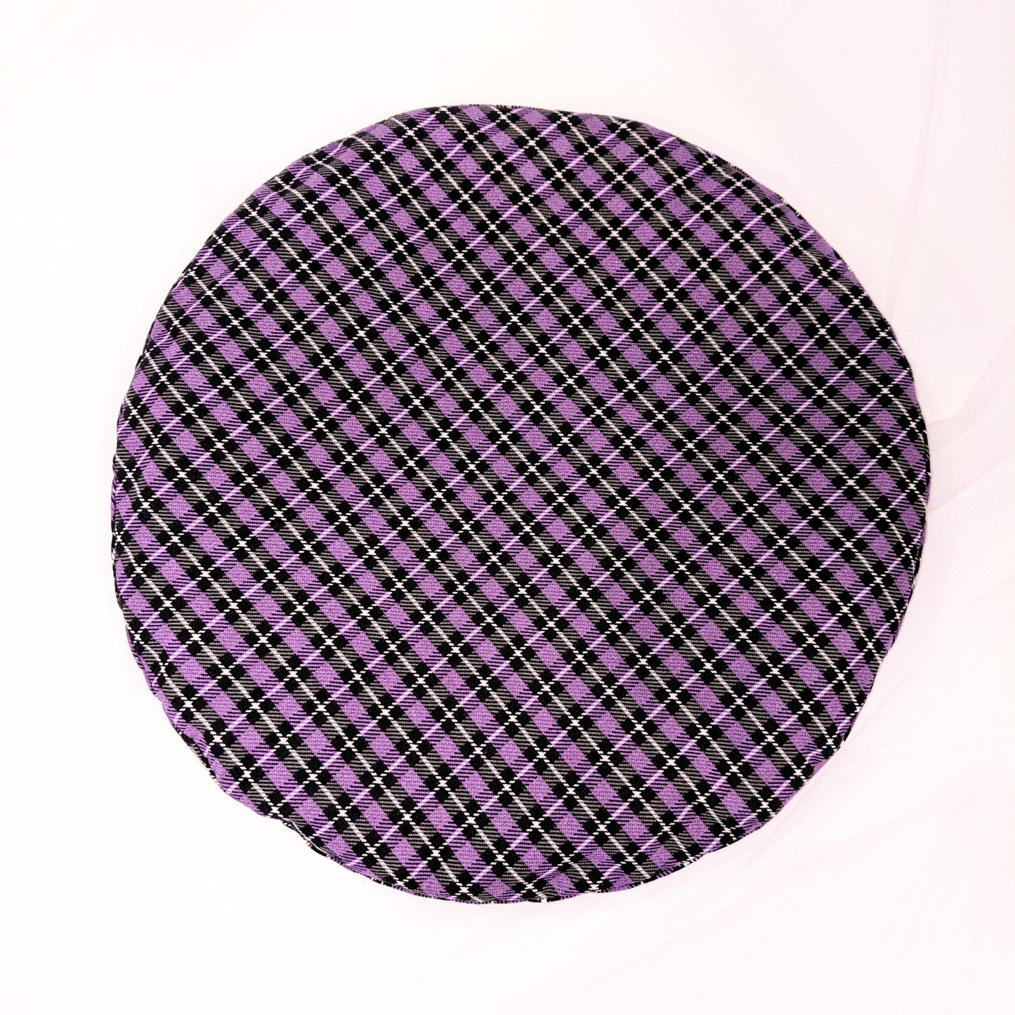 Reversible Bats/Purple Plaid Beret