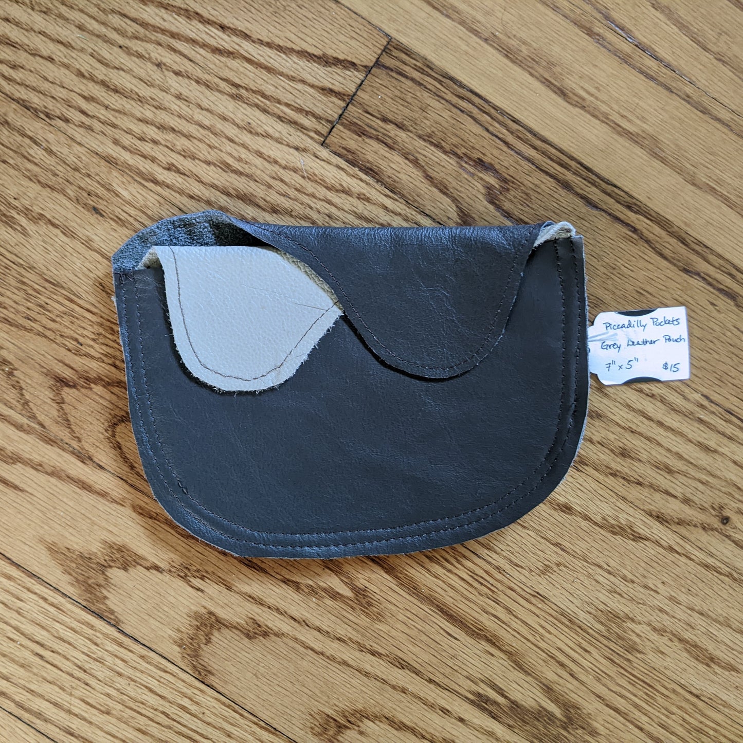 Leather Belt Pouch - Grey